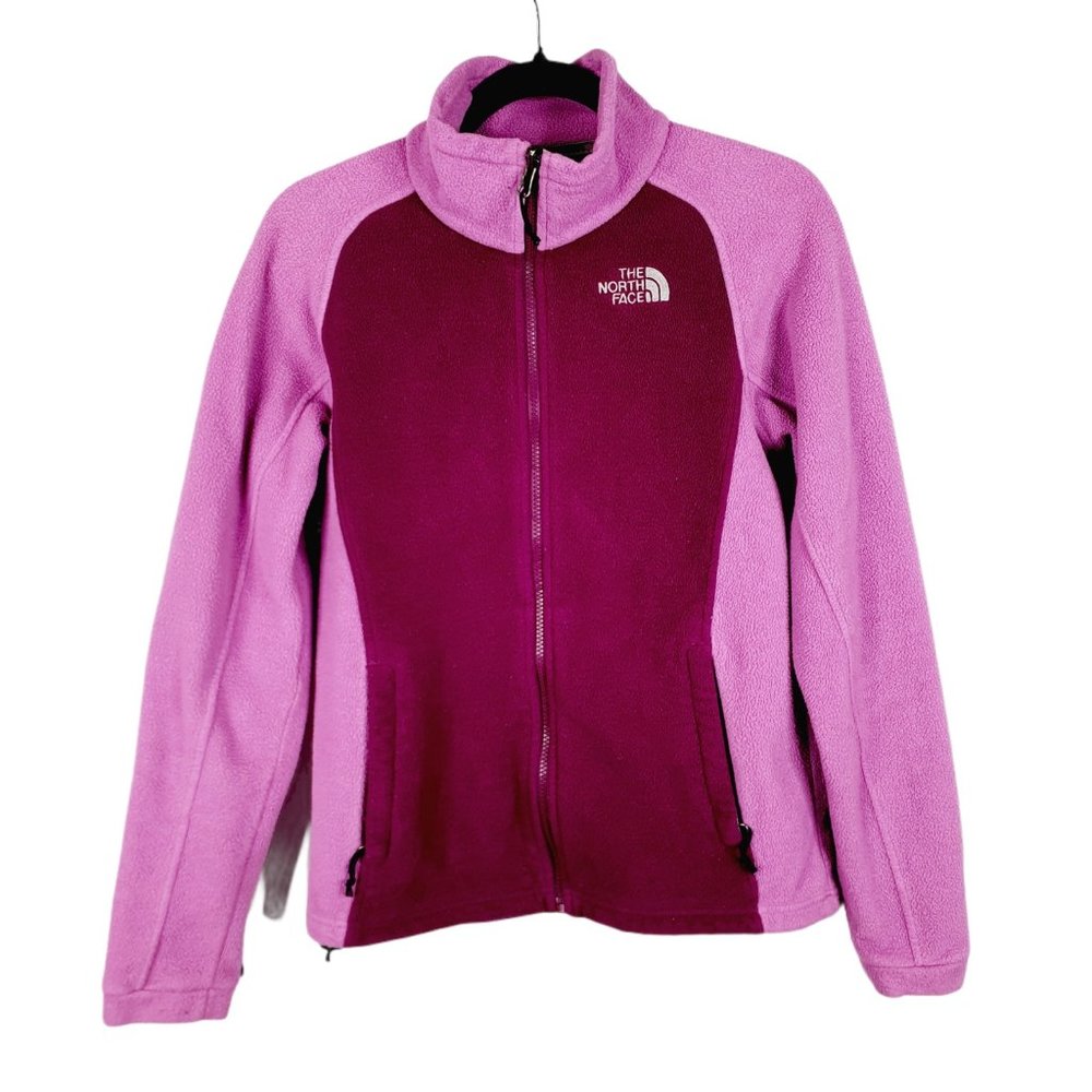 The North Face Pink and Burgundy Fleece Jacket